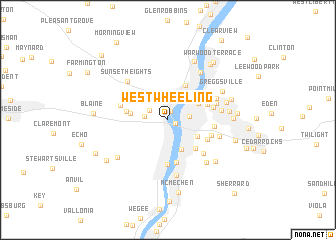 map of West Wheeling