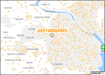 map of Westwood Park