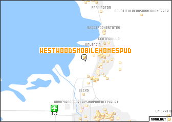 map of West Woods Mobile Homes PUD