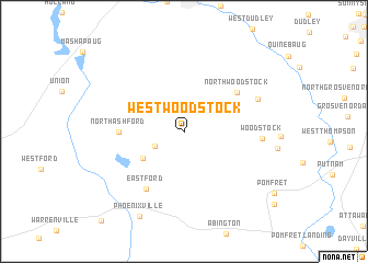 map of West Woodstock