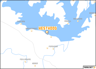 map of Westwood