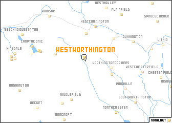 map of West Worthington