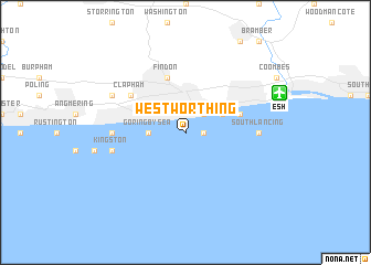 map of West Worthing