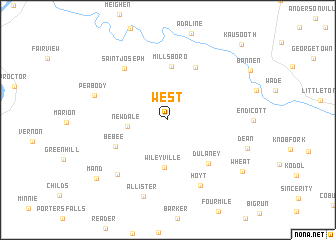 map of West