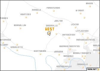 map of West