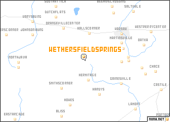 map of Wethersfield Springs