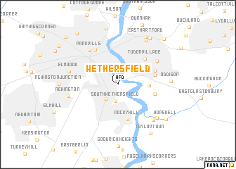 map of Wethersfield