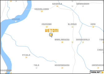 map of Wétoni