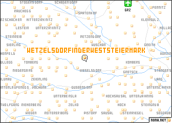 map of Wetzelsdorf in der Weststeiermark