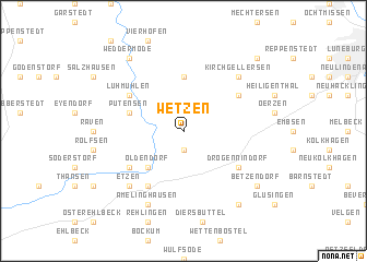 map of Wetzen