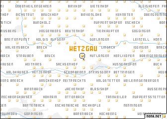 map of Wetzgau