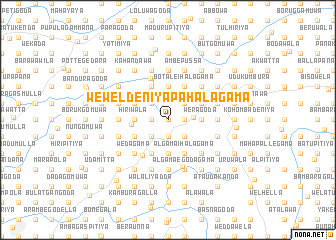 map of Weweldeniya Pahalagama