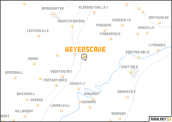 map of Weyers Cave