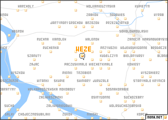 map of Węże