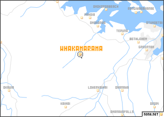 map of Whakamarama