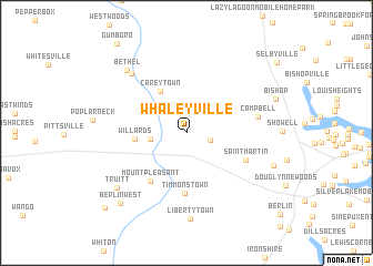 map of Whaleyville