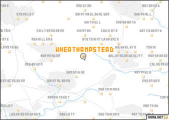map of Wheathampstead