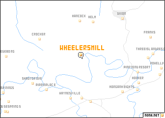 map of Wheelers Mill