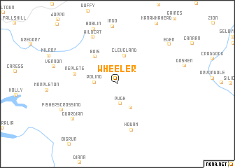 map of Wheeler