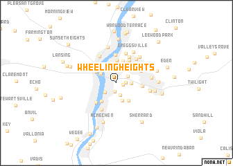 map of Wheeling Heights