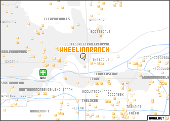 map of Wheel Inn Ranch