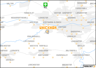 map of Whickham