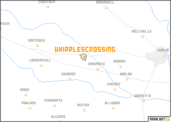 map of Whipples Crossing