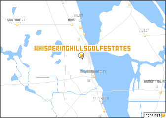 map of Whispering Hills Golf Estates
