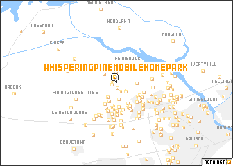 map of Whispering Pine Mobile Home Park