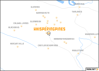 map of Whispering Pines