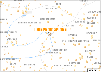 map of Whispering Pines