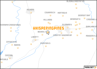 map of Whispering Pines