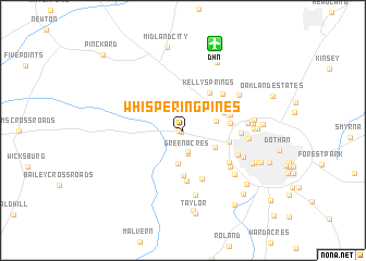 map of Whispering Pines