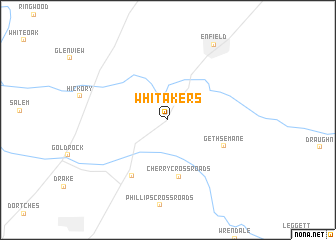 map of Whitakers