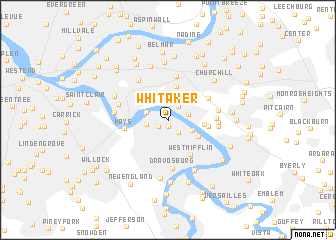 map of Whitaker