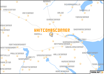 map of Whitcombs Corner