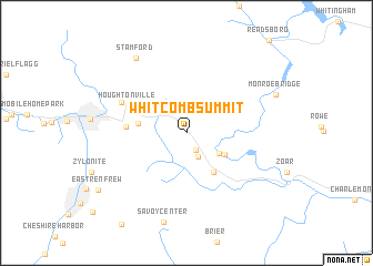 map of Whitcomb Summit