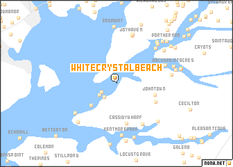 map of White Crystal Beach