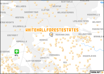 map of Whitehall Forest Estates