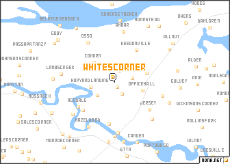 map of Whites Corner