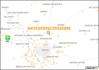 map of Whites Pond Crossroad