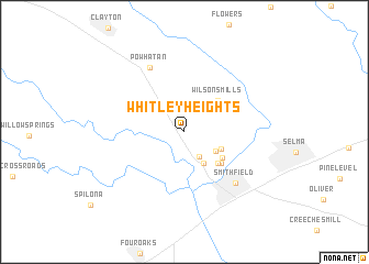 map of Whitley Heights