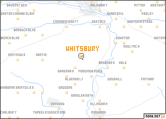 map of Whitsbury