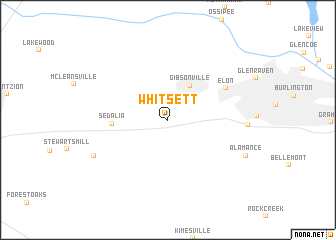 map of Whitsett