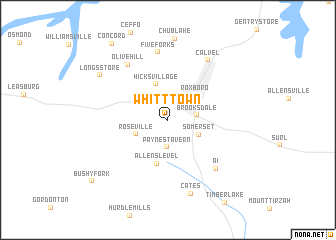 map of Whitt Town