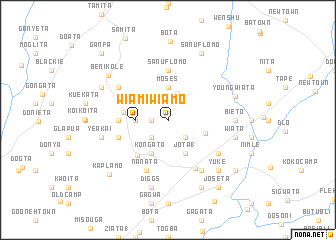 map of Wiamo