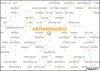 map of Wiązowa Podgórze