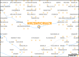 map of Wiązownica Duża