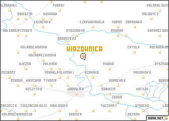 map of Wiązownica