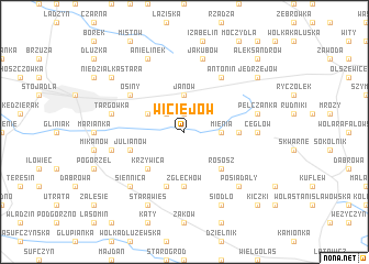 map of Wiciejów